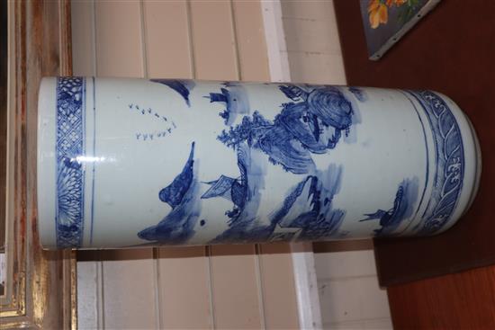 A Chinese blue and white stick stand height 61cm